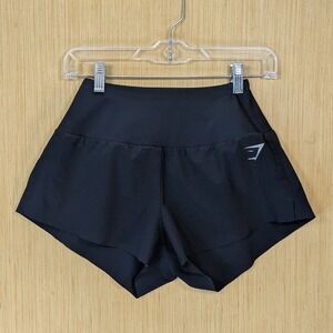 Gymshark Shorts Womens Small Black Running Athletic Training Gym Activewear